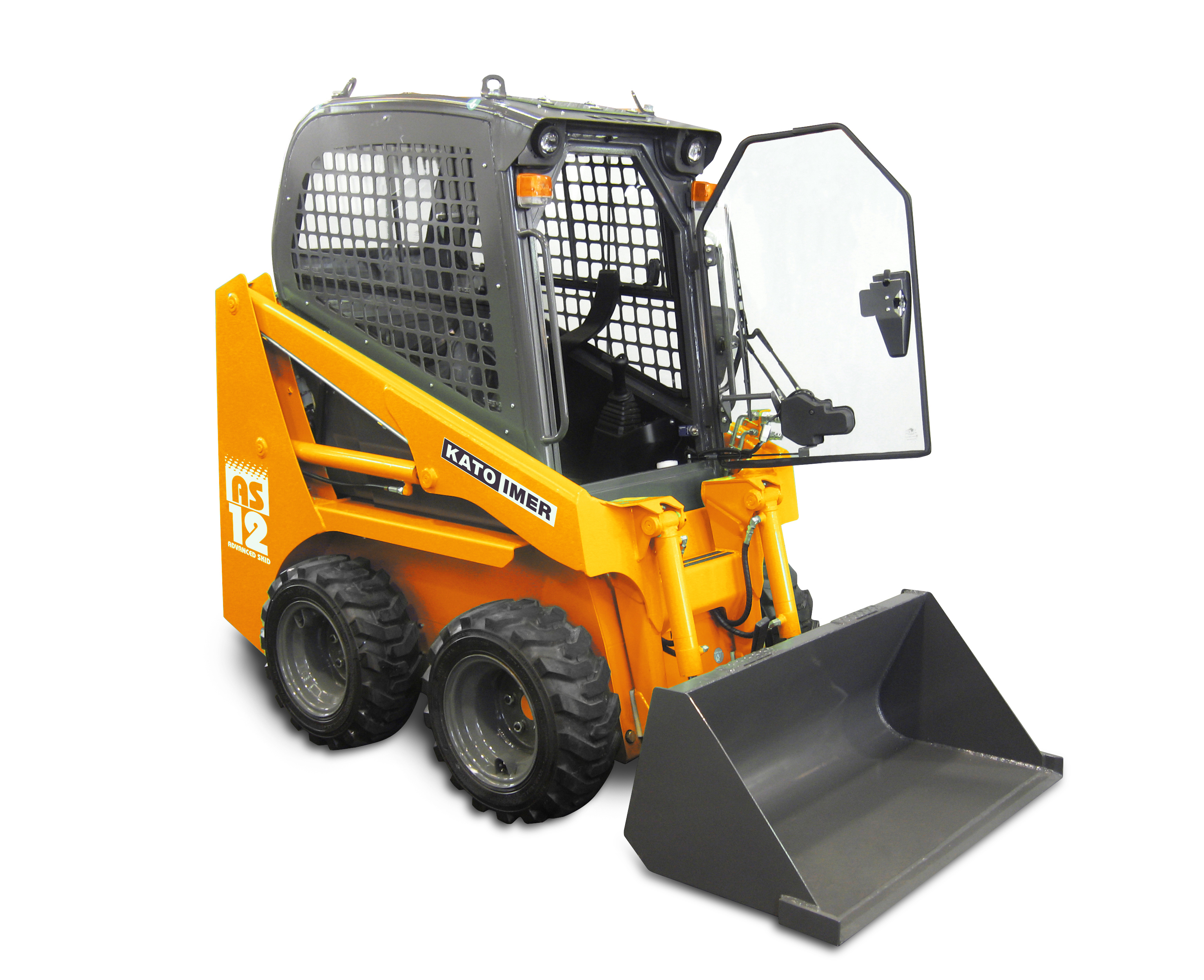 The Kato AS12 is a compact, wheeled skid steer loader designed for maneuverability and efficiency in tight or confined job sites. Ideal for construction, landscaping, and agricultural tasks, it combines a lightweight frame with user-friendly controls and versatile attachment compatibility.