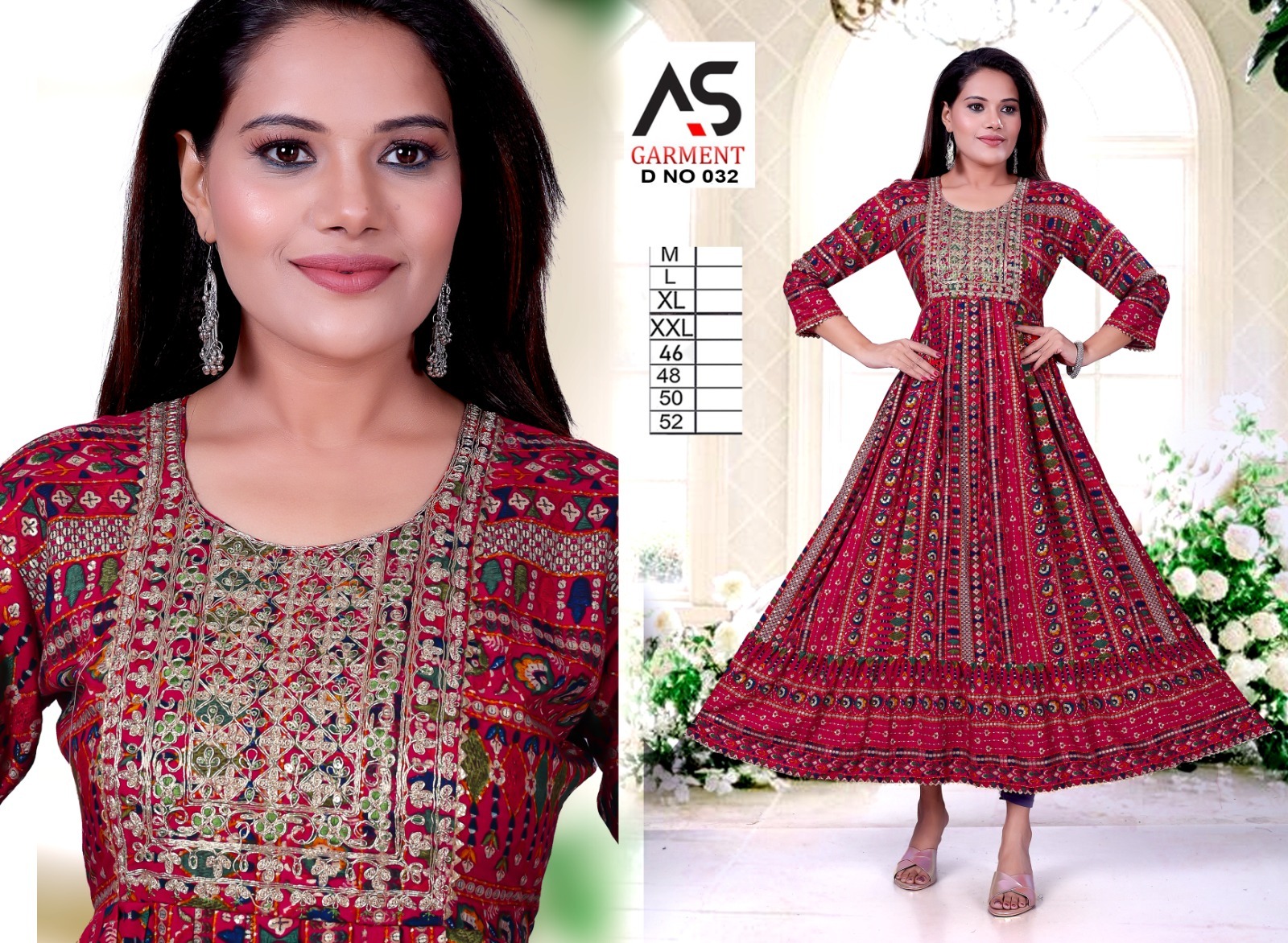 A stunning full-length Anarkali kurti in a romantic red shade, adorned with rich ethnic prints and delicate detailing. The flowing flare adds grace and charm, making it a perfect elegance.
Occasion:
Festive wear, celebrations, family functions, special evenings
Fashion:
Classic ethnic • Romantic red • Elegant & timeless ❤️