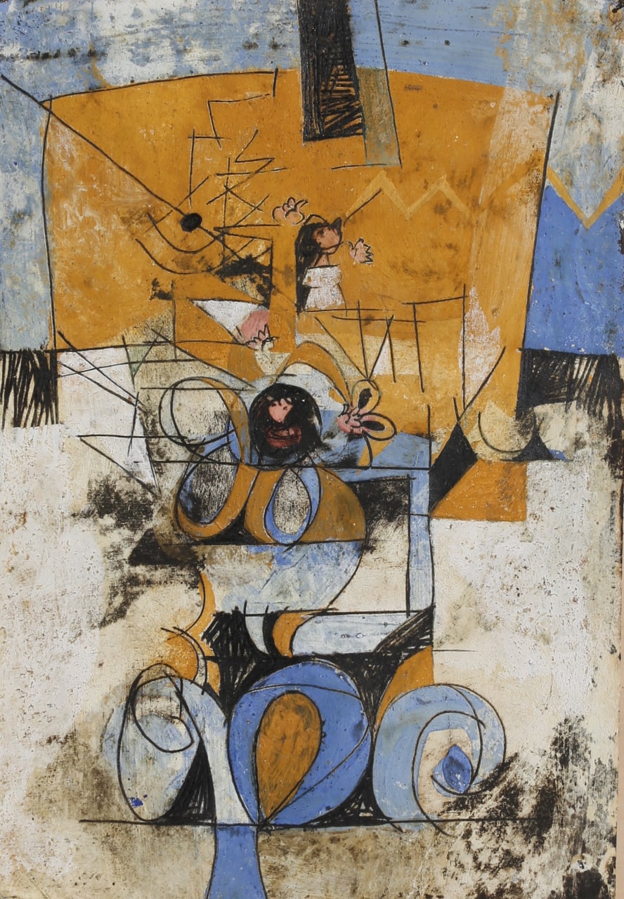 tempera intitolato storie del campanile di Mariano Fracalossi