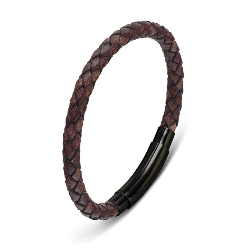 Brown Leather Bangle