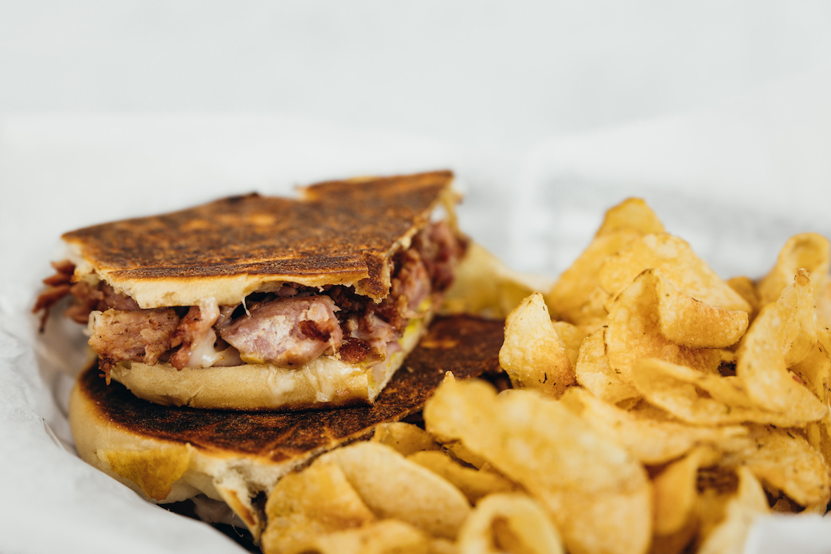 Grilled Sandwich & Chips at The Old Neighborhood Cafe.