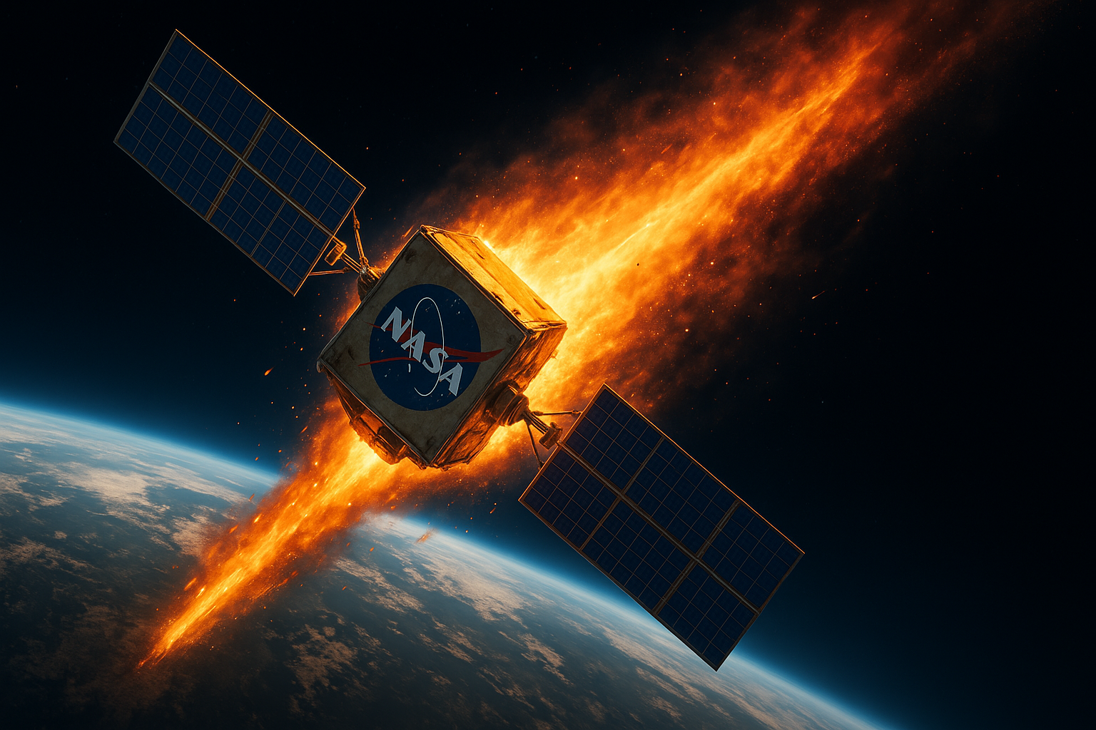 nasa satellite crash earth