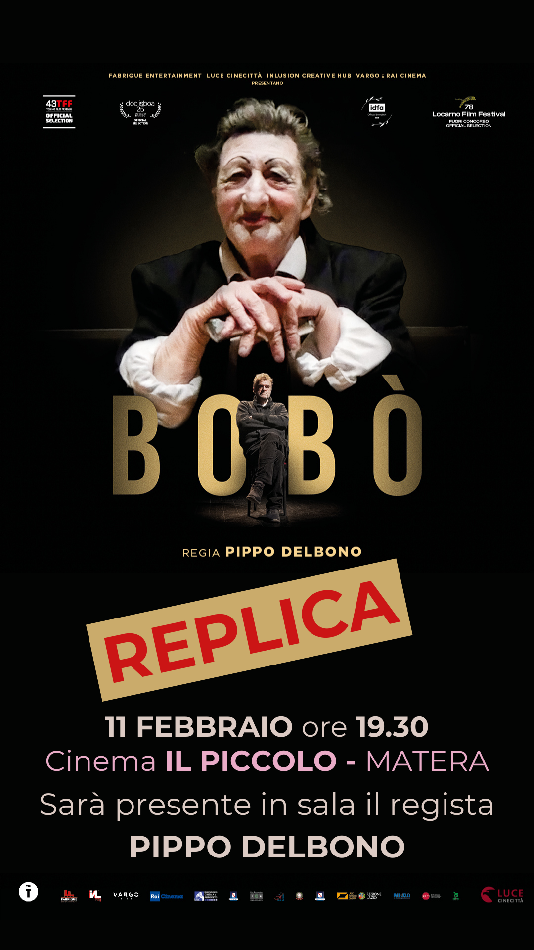 Proiezione Evento del docufilm "Bobò" diretto da Pippo Delbono 