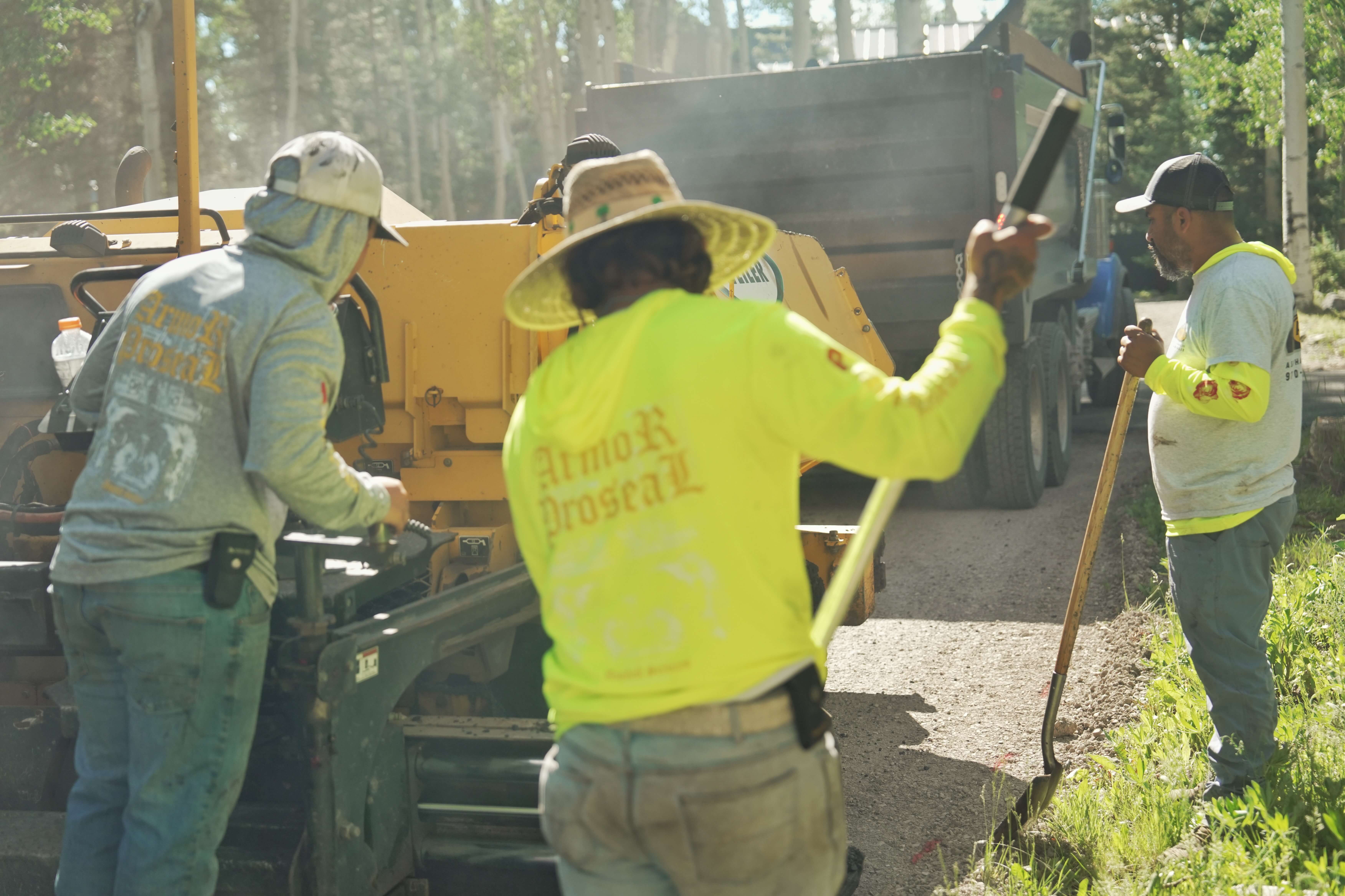 New asphalt access road installation for a rural business in Crawford, CO, demonstrating Armor Proseal's ability to enhance commercial properties in remote locations.