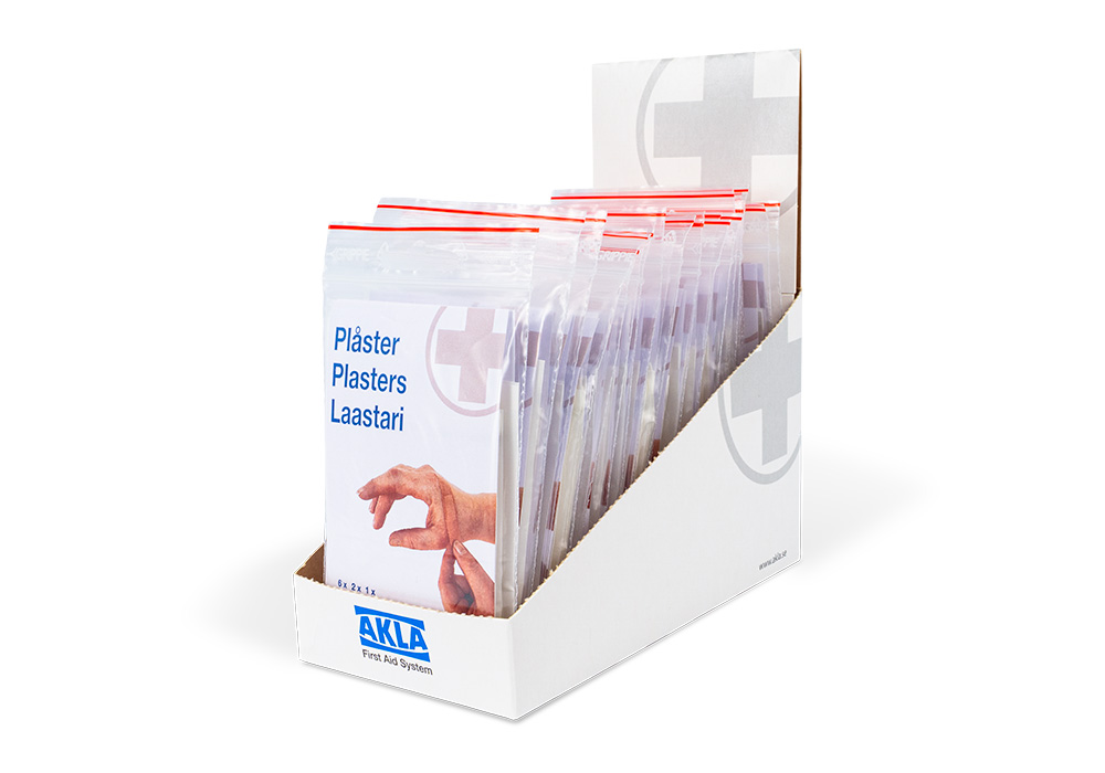Plasterbag with 9 individually packed patches