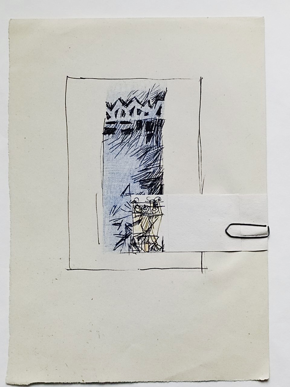 schizzo a biro di Mariano Fracalossi