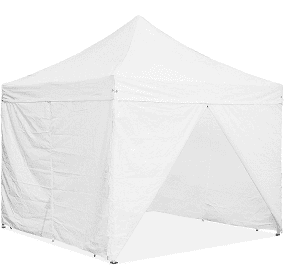 TENT 10'x10' WHITE WITH SIDEWALLS