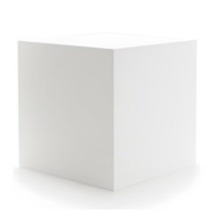 WHITE POSING CUBE #2 - X-SMALL