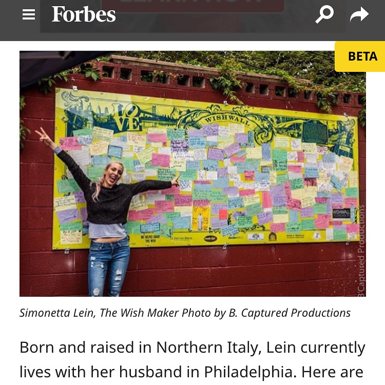 Wish Come True. On Forbes With Simonetta Lein