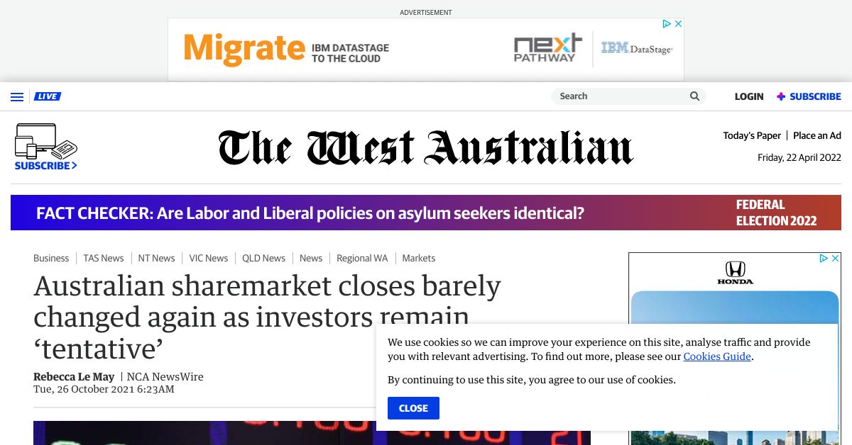 Australian sharemarket closes barely changed again as investors remain tentative