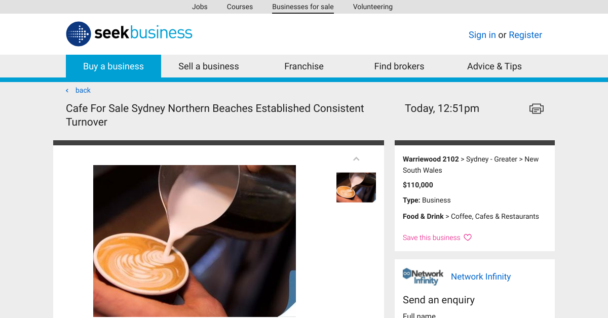 Sell A Cafe Business