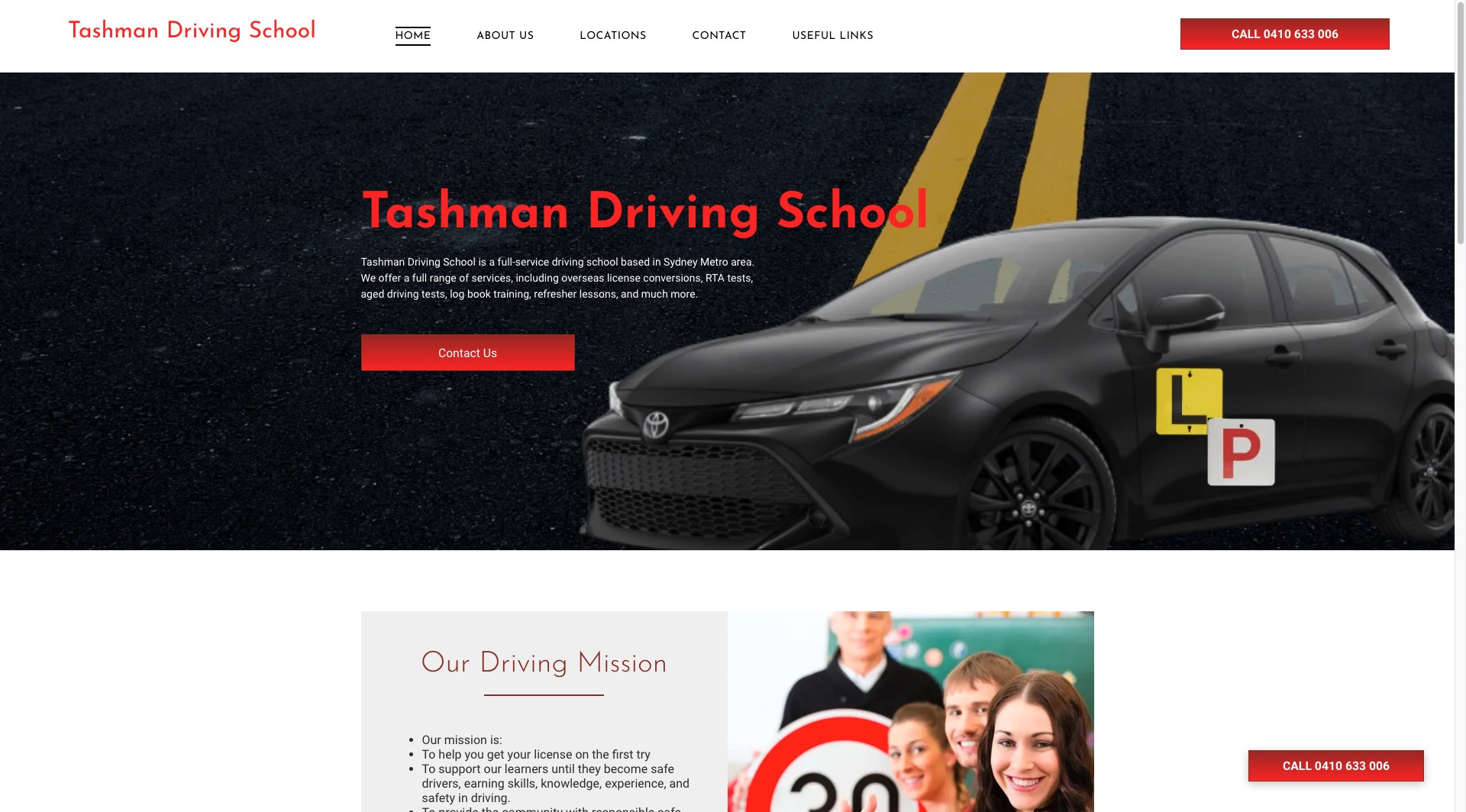 Driving School Website