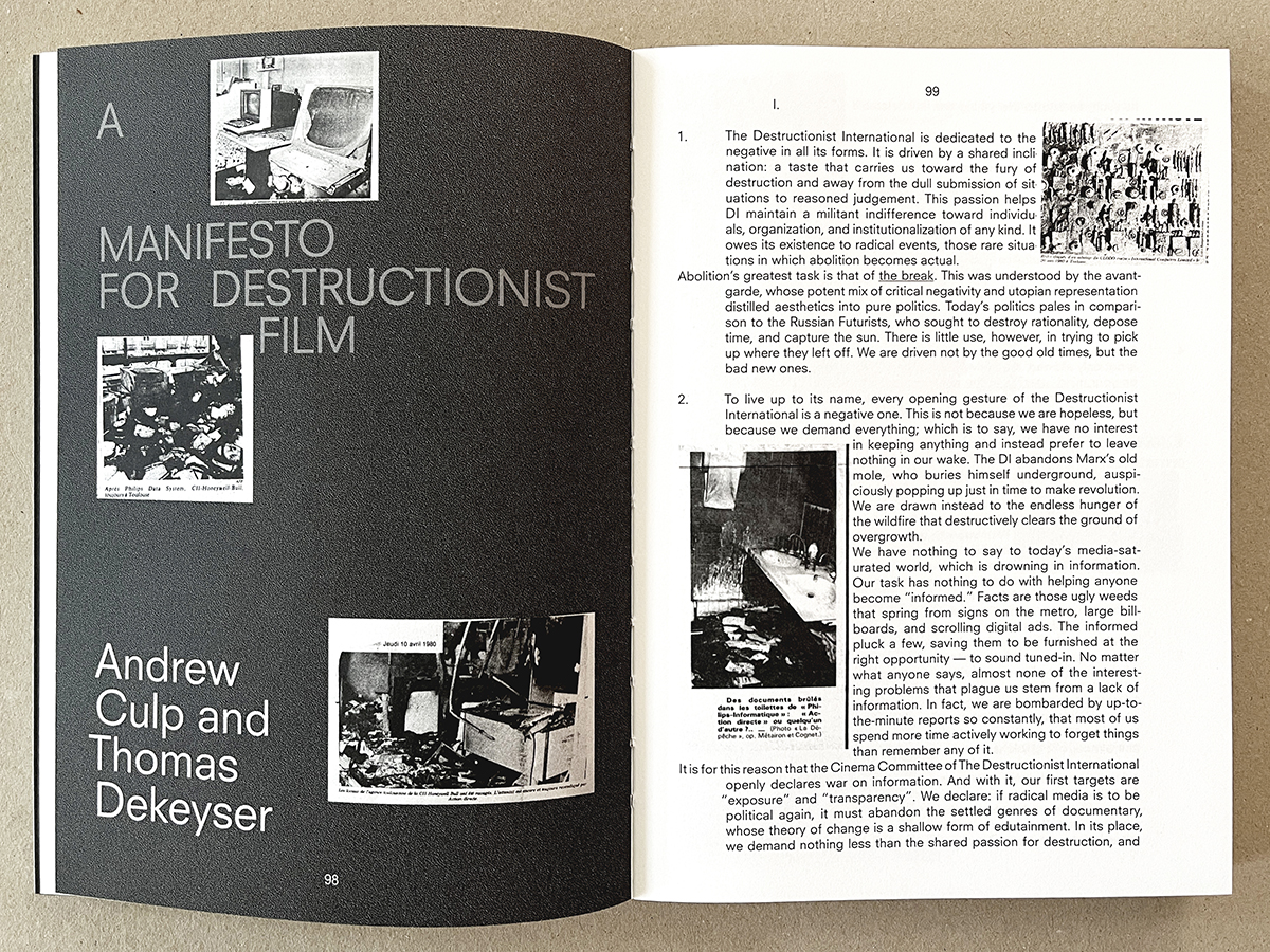 Manifesto for Destructionist Film