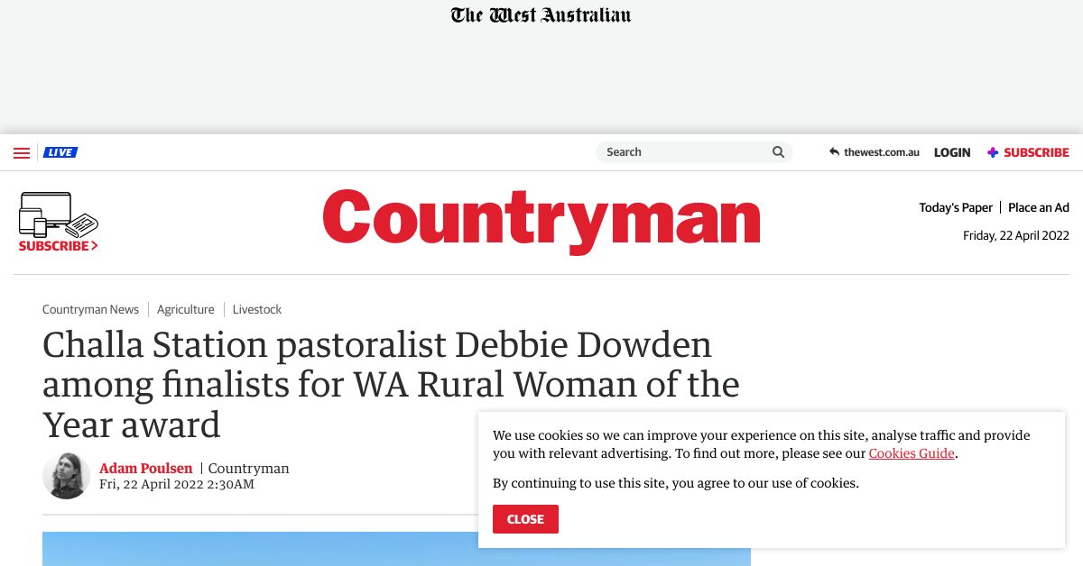 Challa Station pastoralist Debbie Dowden among finalists for WA Rural Woman of the Year award