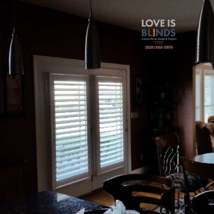 Love is Blinds-Custom Blinds, Shades, Shutters, Burnsville NC, (828) 888-0819 Custom Shutters Installation