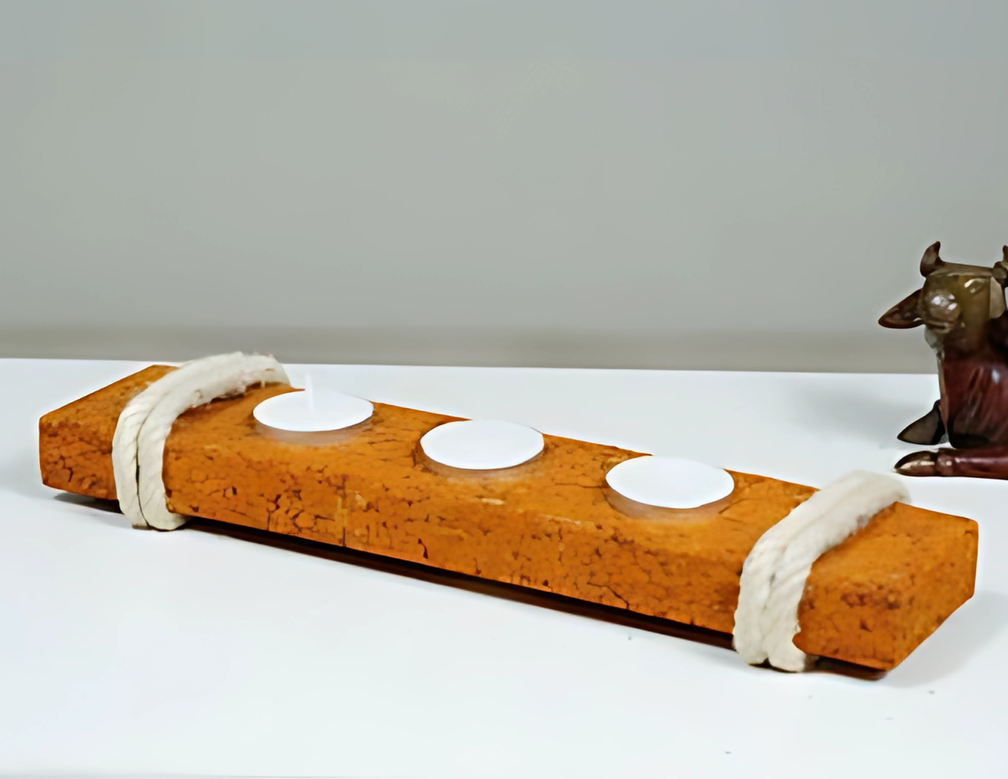 Cork Flat Tea Lights Set Holder