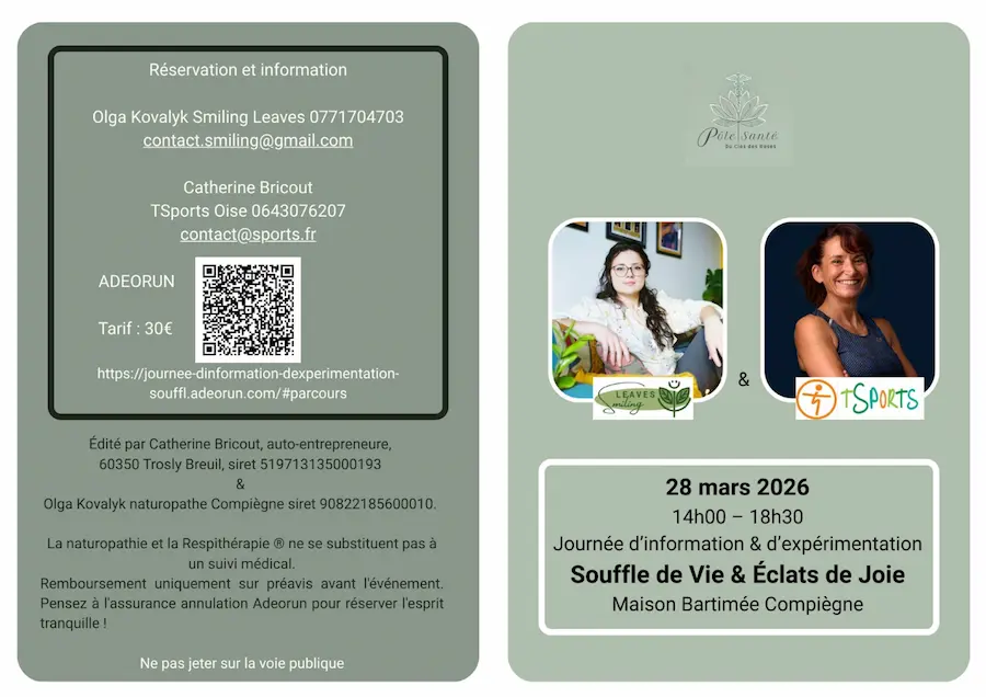 Souffle de vie et éclat de joie : une après-midi bien-être à Compiègne le 28 mars