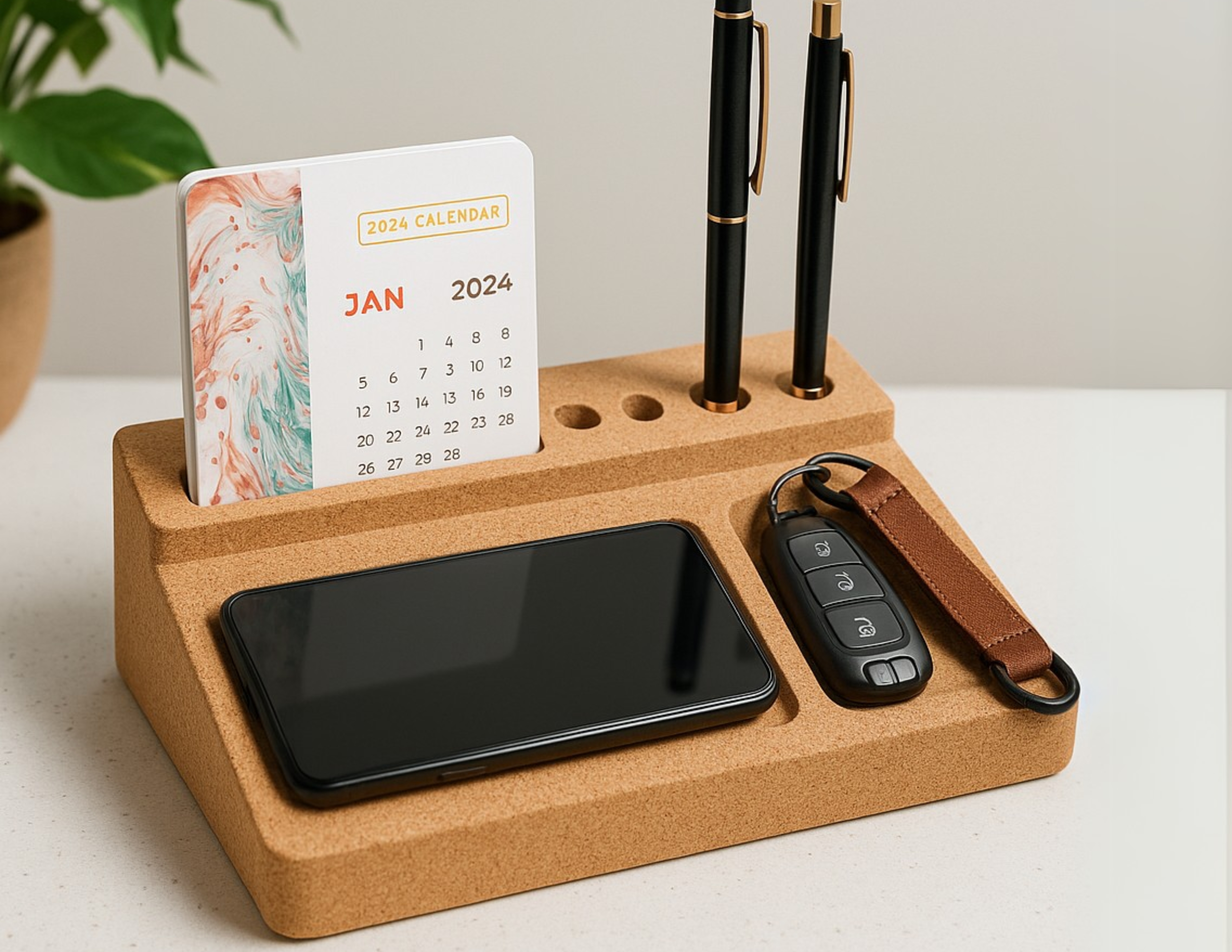 Cork Desk Organizer 