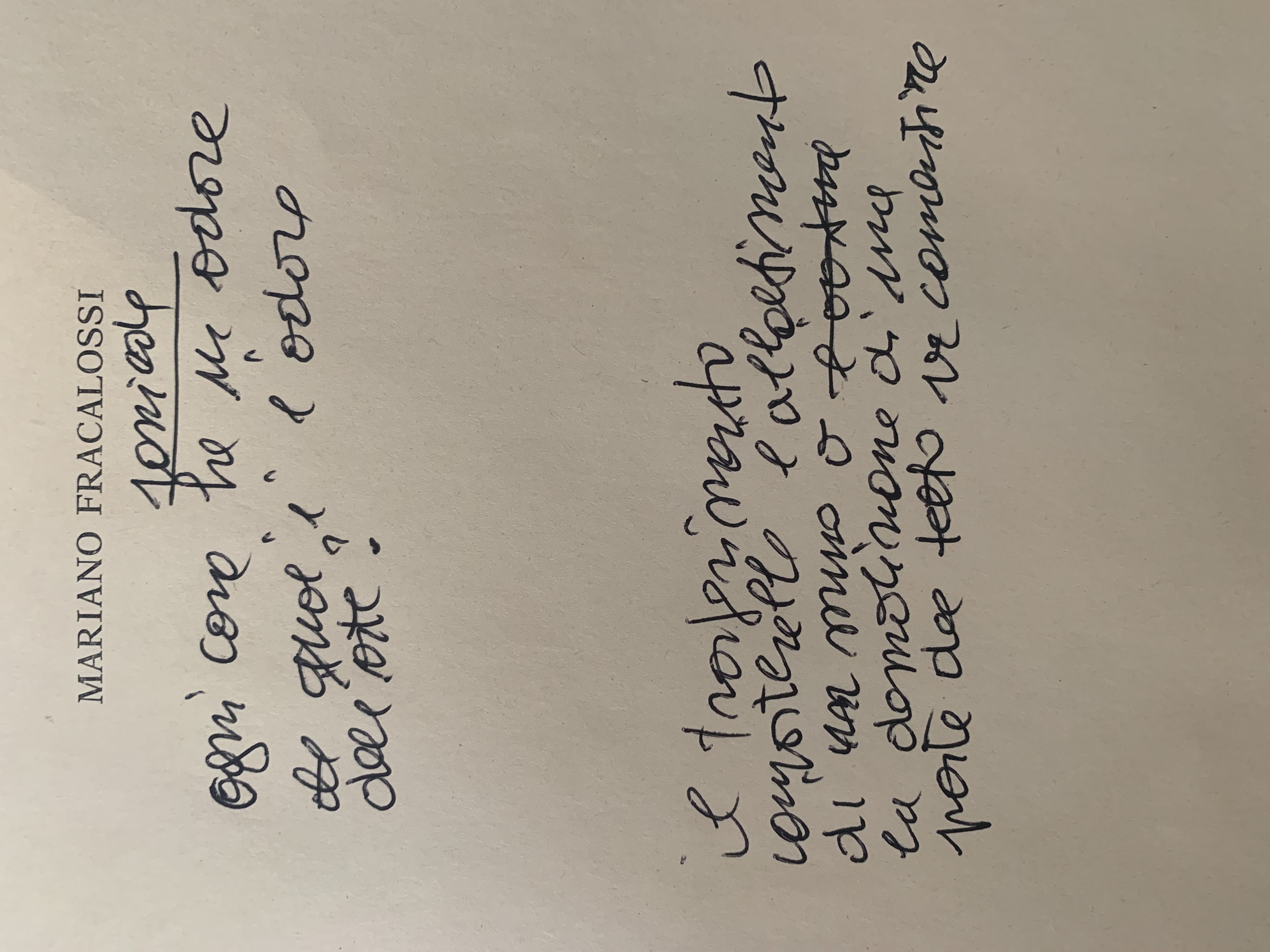 annotazione di Mariano Fracalossi