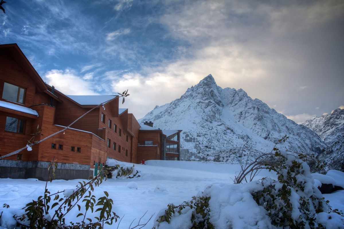 Puma Lodge Heli ski resort in Chile - Mountain views, ski slopes, and alpine landscape