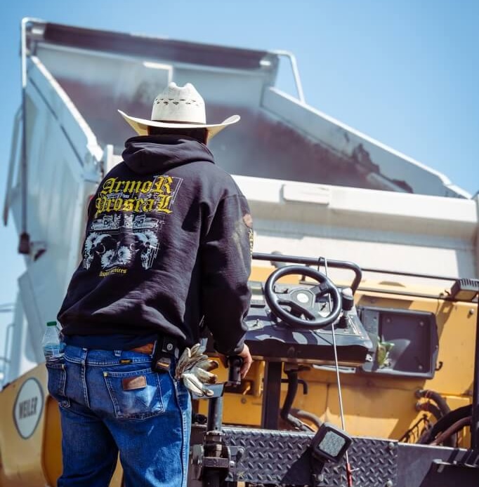 Commercial truck stop resurfacing in Wellington, UT, showcasing Armor Proseal's ability to create heavy-duty asphalt surfaces designed for commercial vehicle traffic.