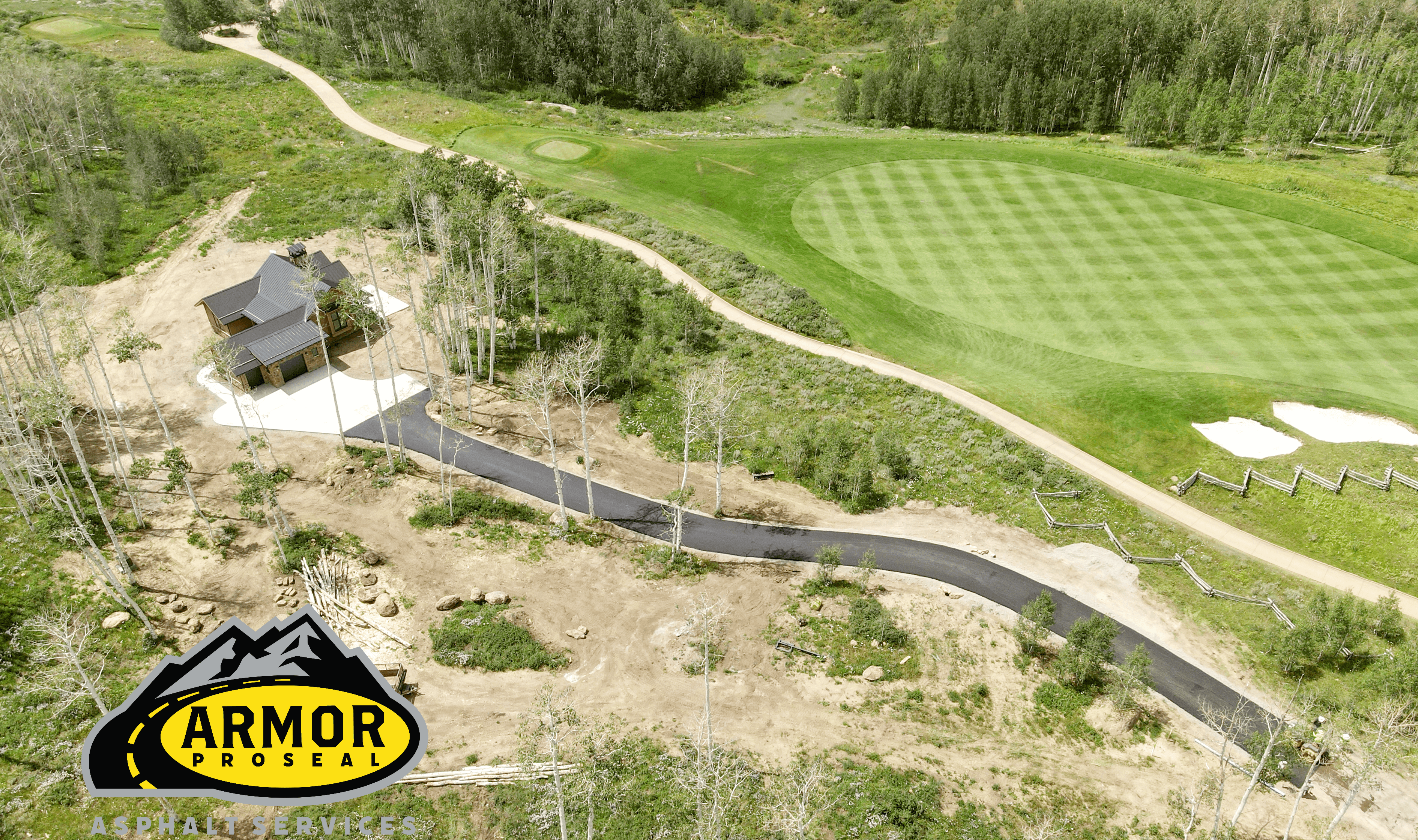 Community pathway resurfacing in Battlement Mesa, CO, with Armor Proseal creating smooth, accessible asphalt surfaces for recreational and transportation infrastructure.