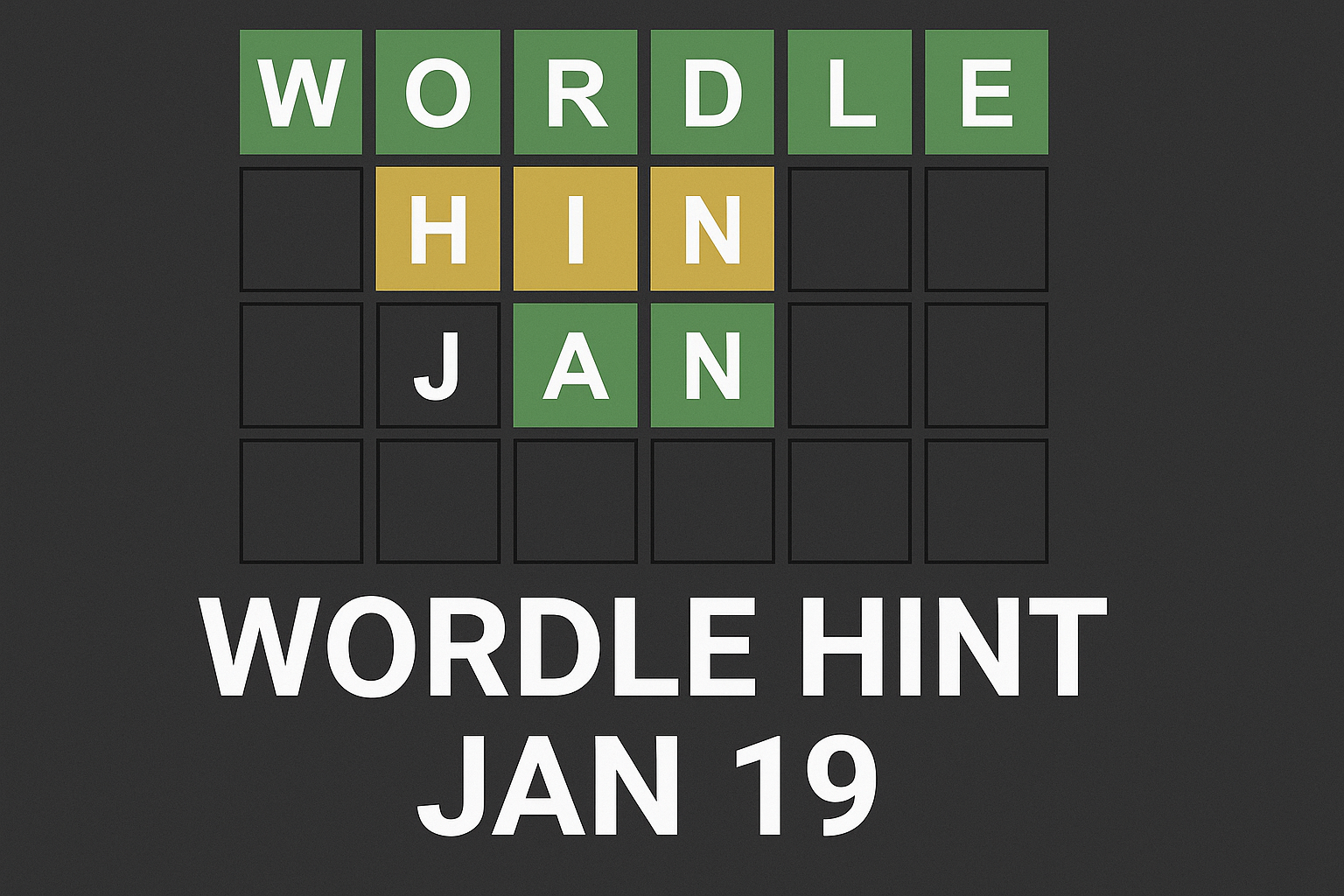 wordle hint jan 19