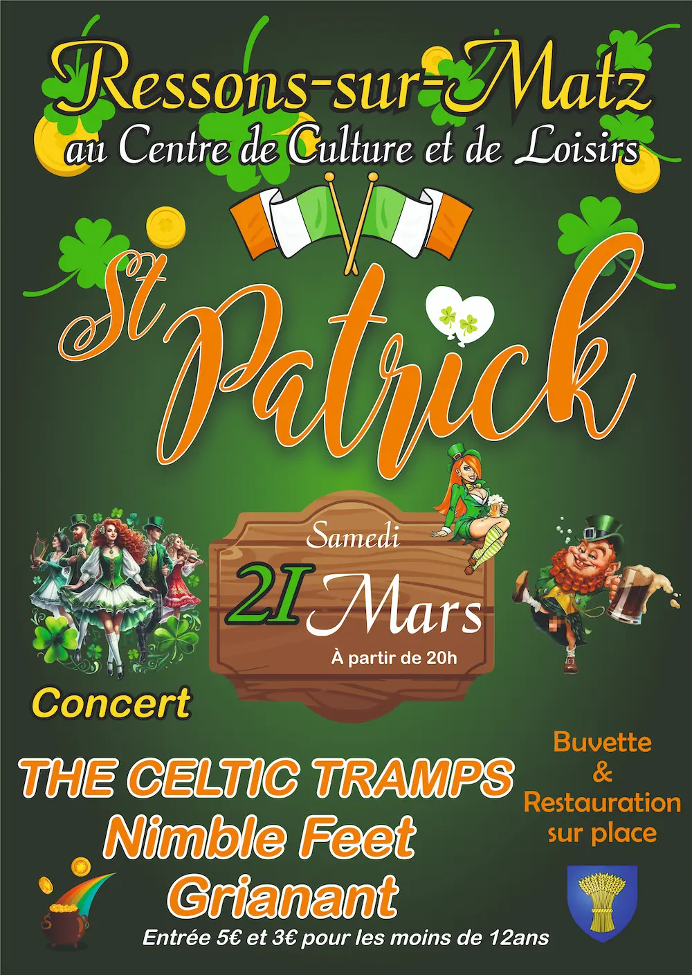 Saint Patrick à Ressons-sur-Matz : Une Soirée 100% Irlandaisse !
