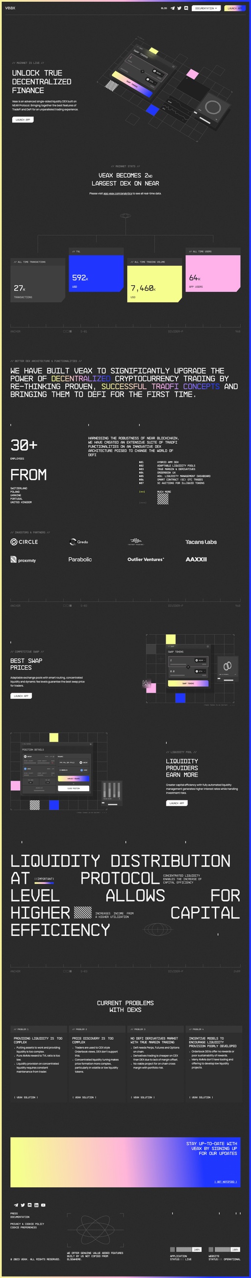 Screenshot from website top part