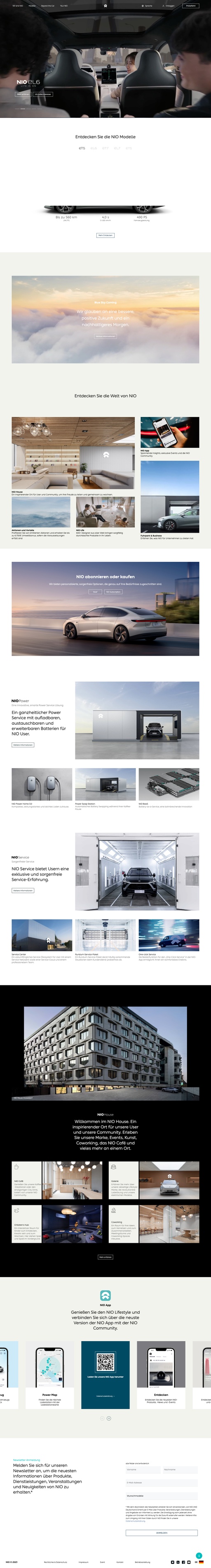 Screenshot from website top part