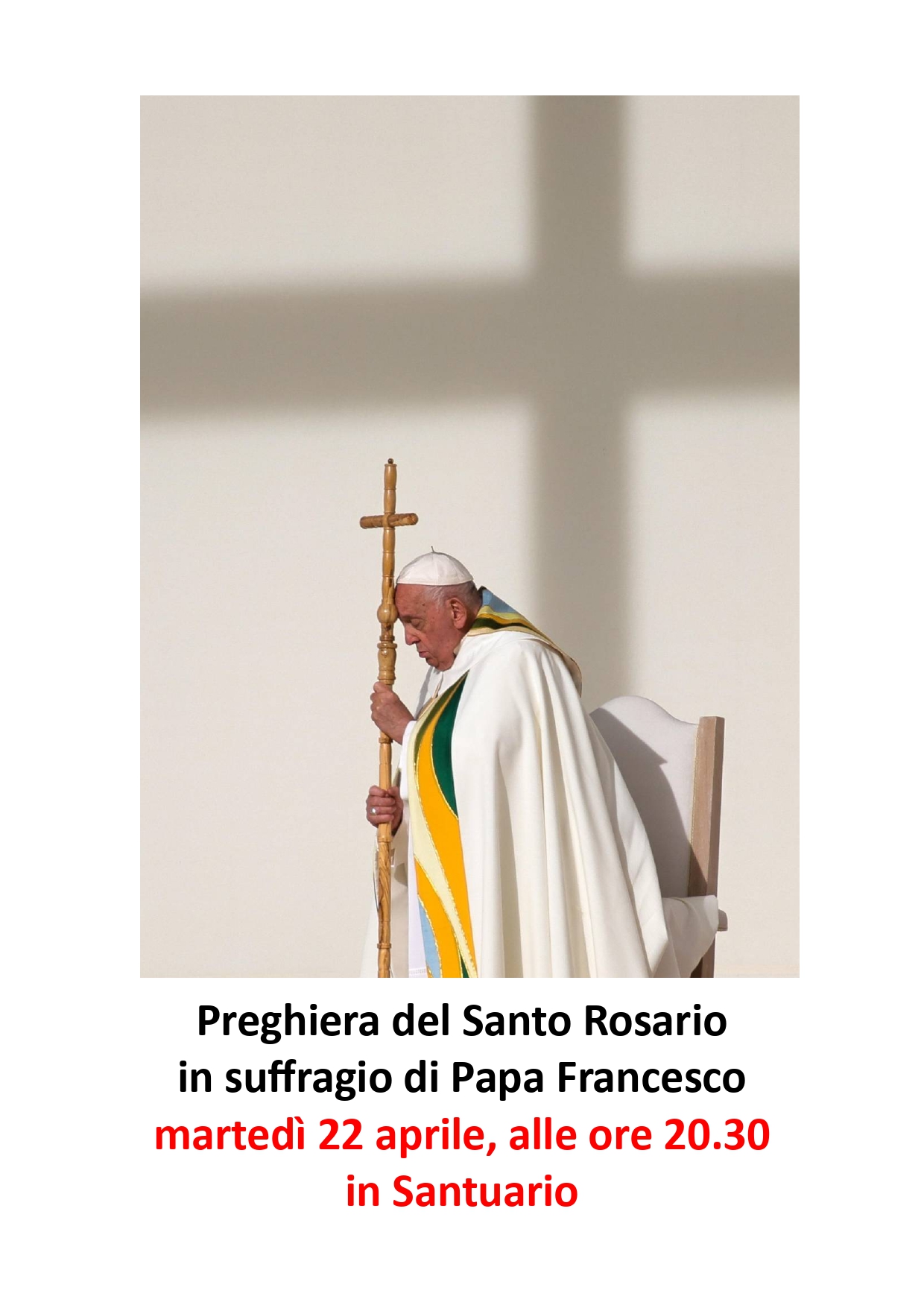 Rosario per il Papa