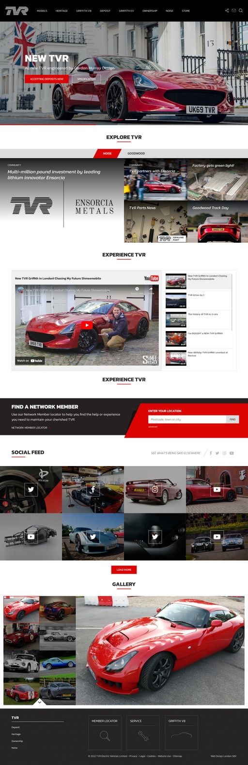 Screenshot from website top part