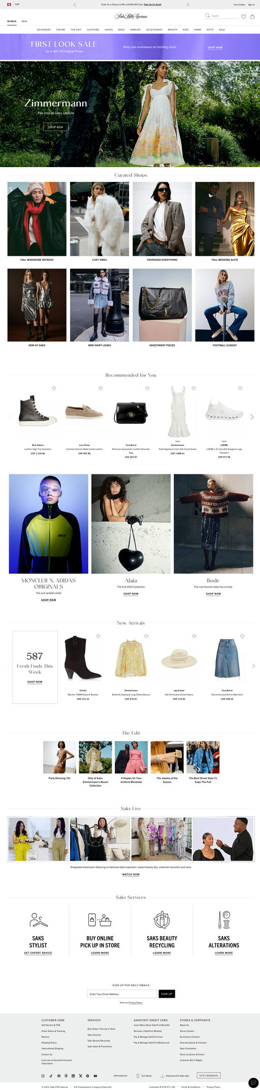 Screenshot from website top part