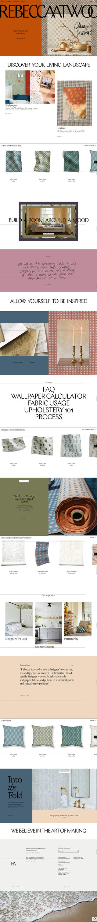 Screenshot from website top part