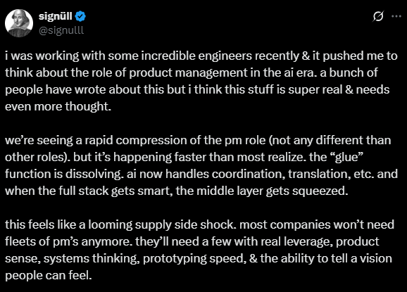 The Compression of PM Role in the AI Era