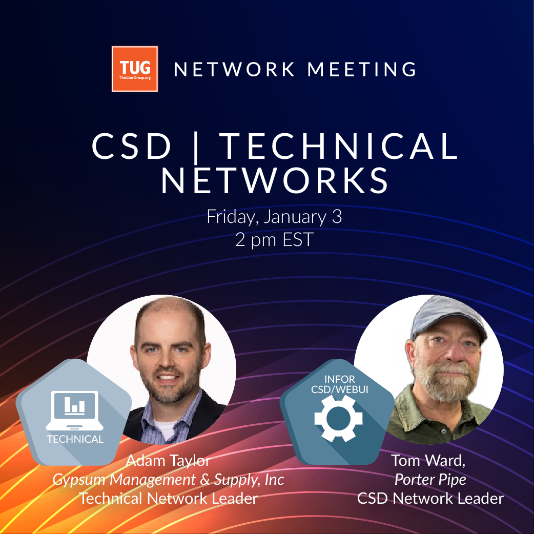 CSD / Tech Network Meeting: Elevate your Infor Technology Journey