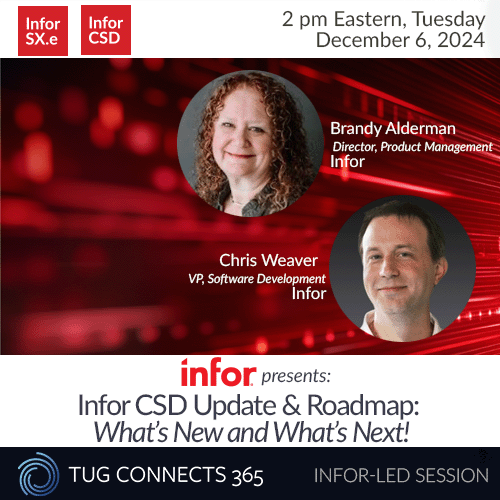 Infor Presents: Infor CSD Update & Roadmap
