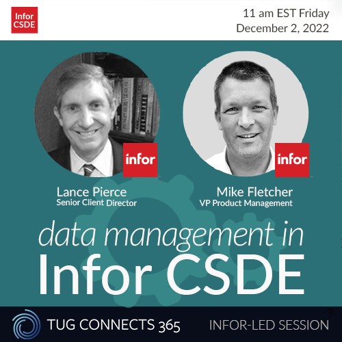 Data Management in Infor CSDE