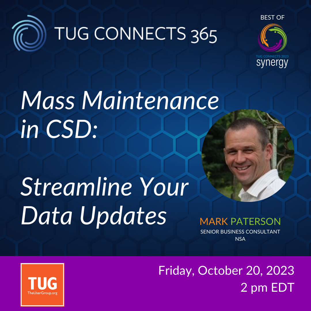 Best of TC23 - Mass Maintenance in CSD