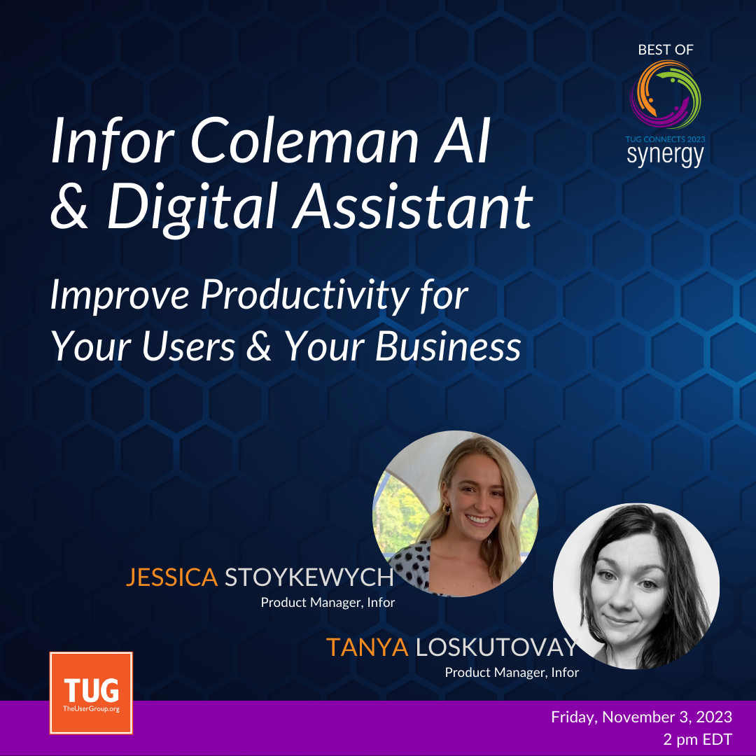 Best of TC23 Series: Infor Coleman AI and Digital Assistant
