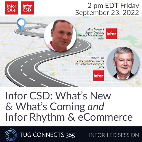 Infor CSD: What’s New & Roadmap plus Infor Rhythm for eCommerce
