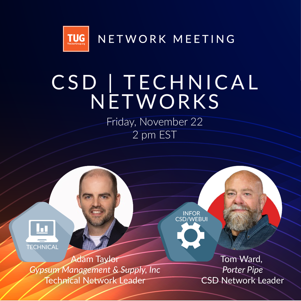 TUG CSD and Technical Networks Meeting