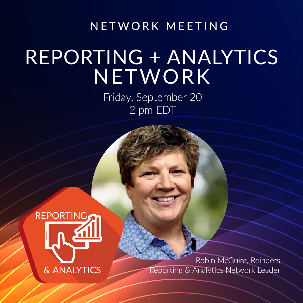Reporting & Analytics Network Meeting