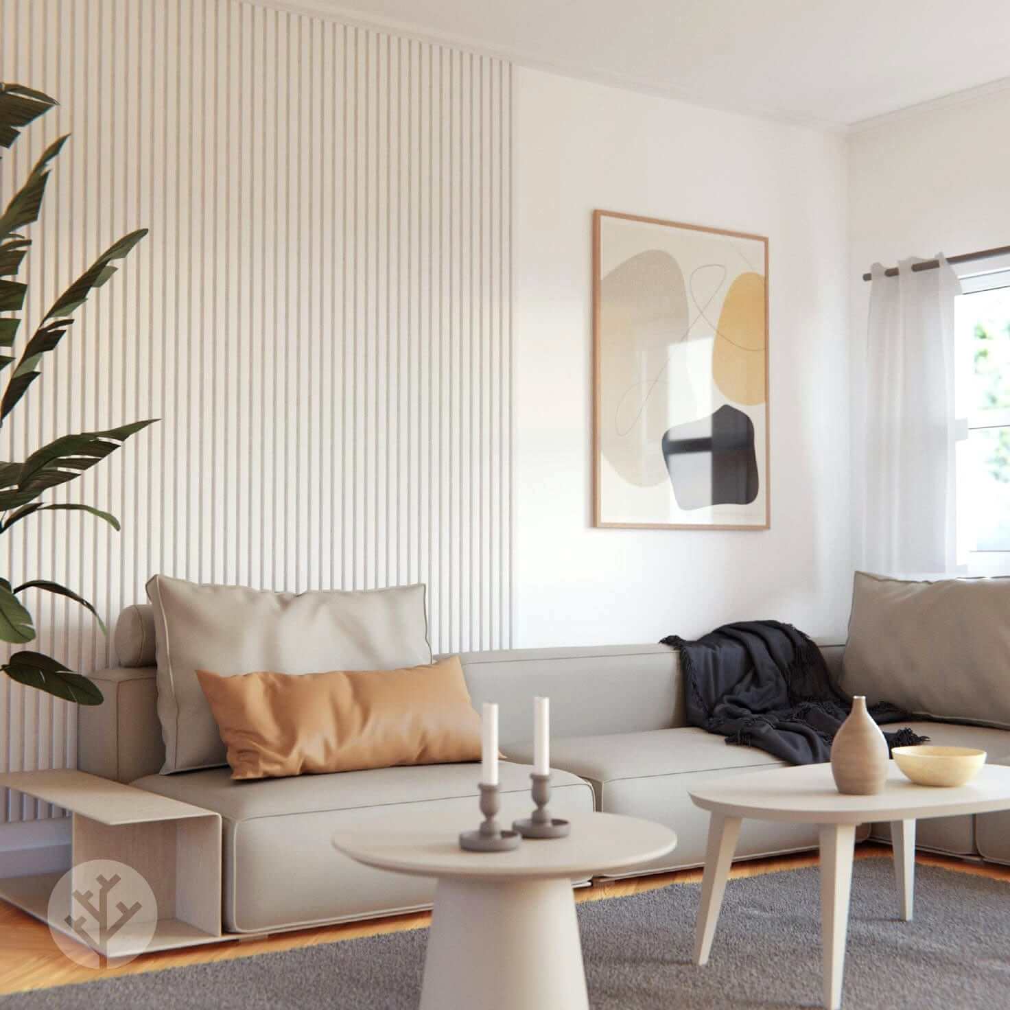 Warm White Wall Lining