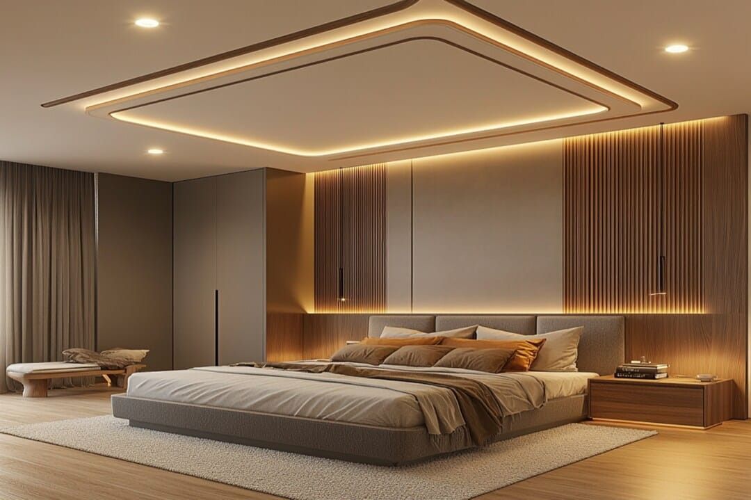 Linear Bedroom Ceiling