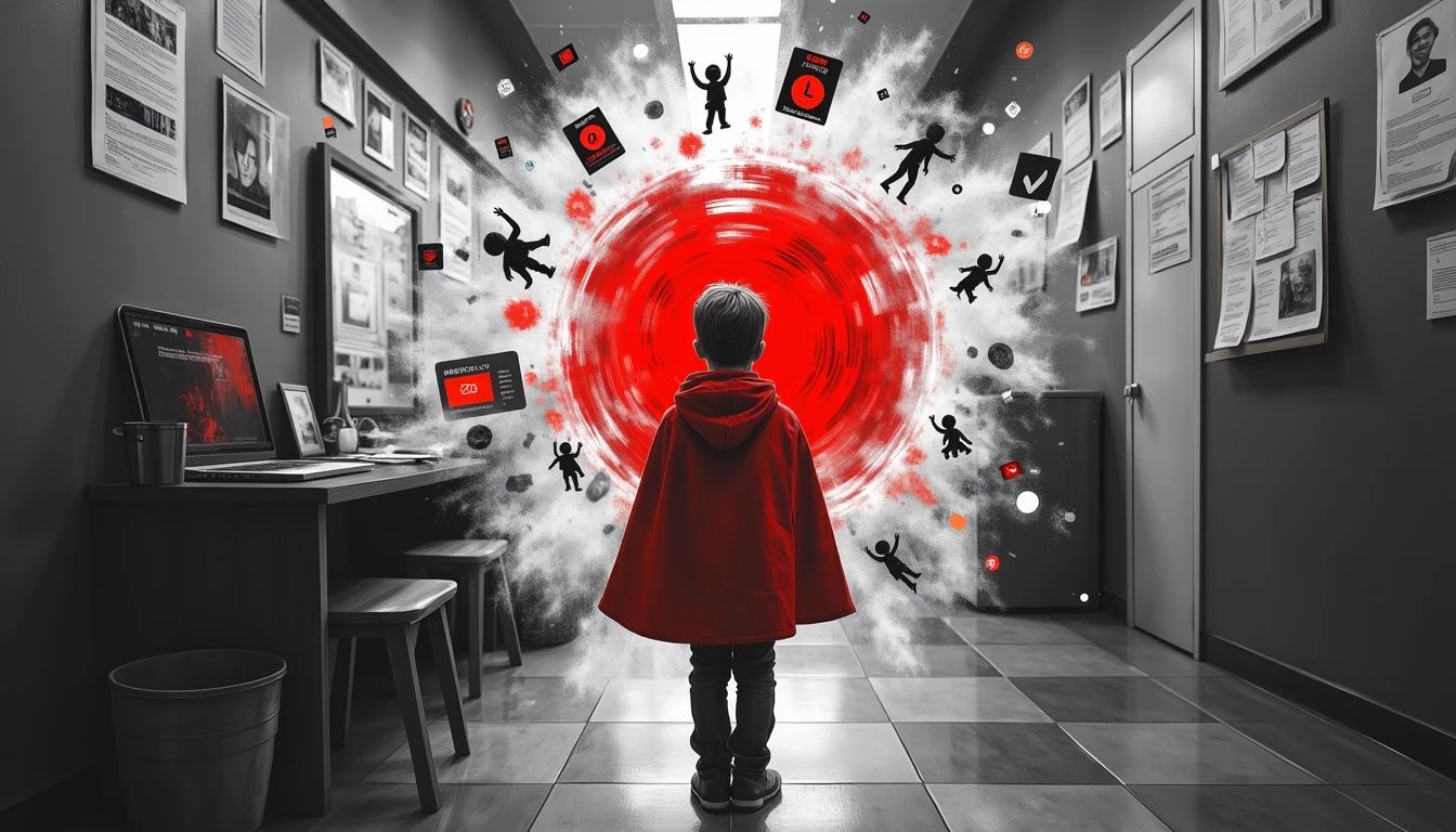 Child creating calm amidst emotional complexity