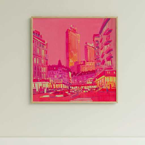 Захід сонця на Площі Українських Героїв 