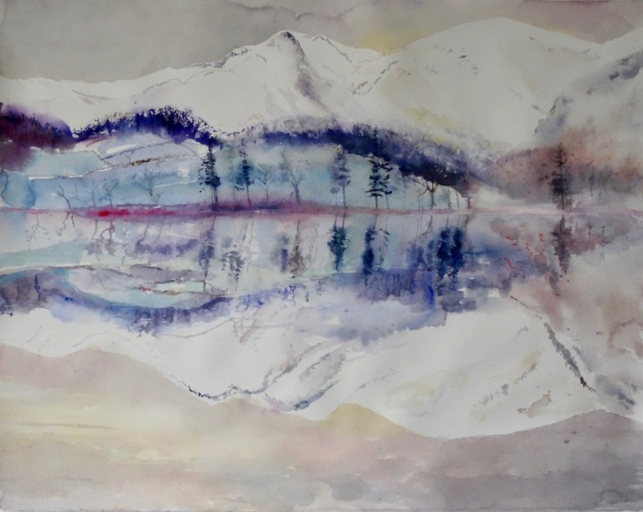 A cold and still day at the loch, Western Highlands.