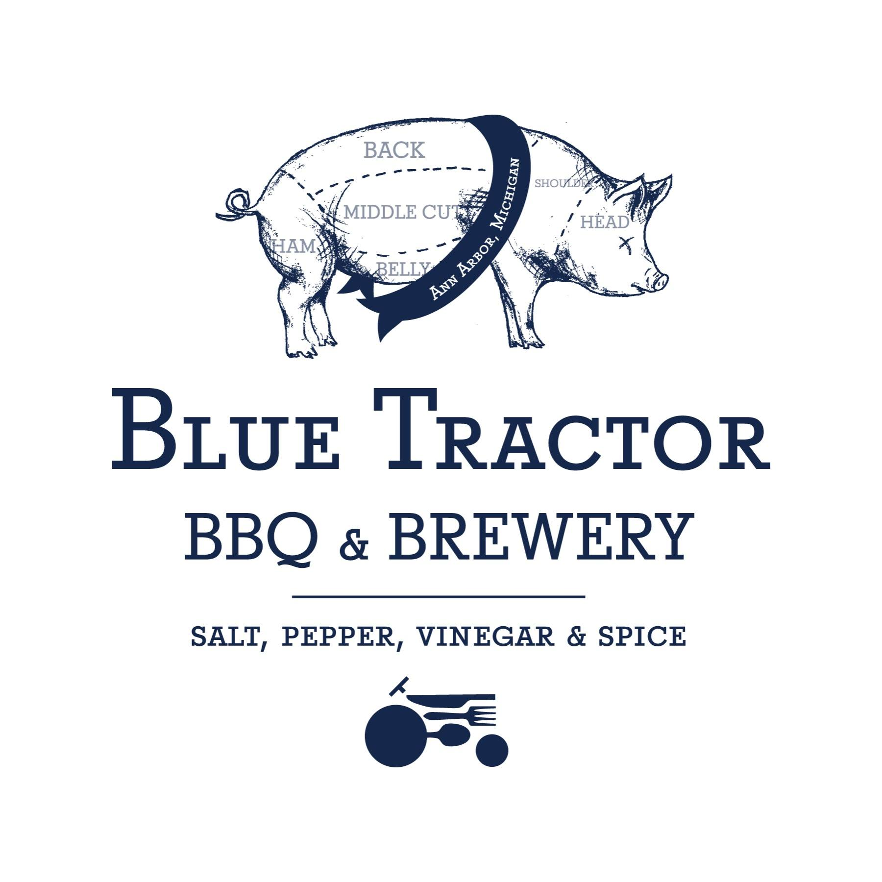 Blue Tractor BBQ Brewery logo