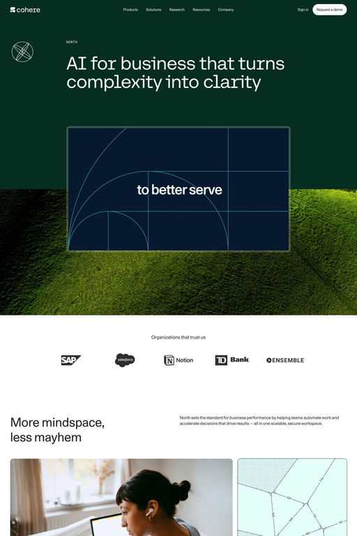 North website screenshot